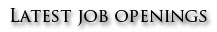 Latest Job Openings